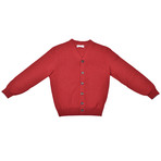 Milan Cashmere Blend Cardigan Sweater // Red (Euro: 54)