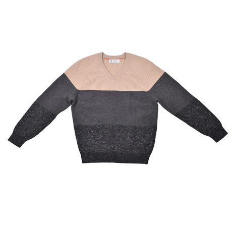 Danek Cashmere Blend V-Neck Sweater // Multicolor (Euro: 46)