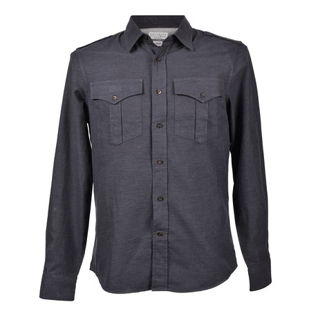 Button-Up Shirt // Charcoal (XS)