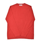 Kiril Cashmere Silk Blend Crew Neck Sweater // Red (Euro: 54)