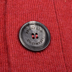 Milan Cashmere Blend Cardigan Sweater // Red (Euro: 50)