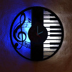 Piano Keys + Treble Clef (Light Clock Face)