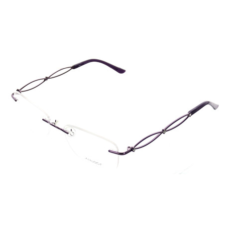 Women's Brilliance Rectangular Optical Frames // Violet