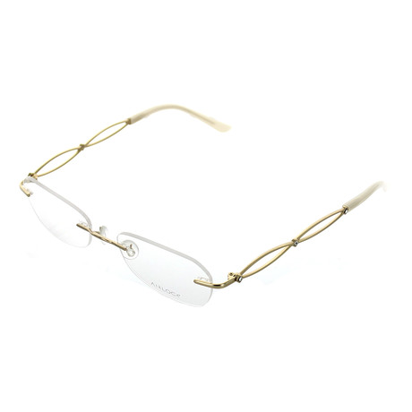 Women's Brillaince Rectangular Optical Frames // Gold