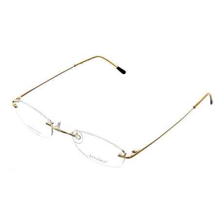 Women's Rectangular Optical Frames // Gold