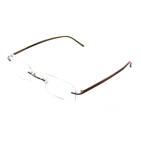 Men's Rectangular Optical Frames // Satin Brown + Horn