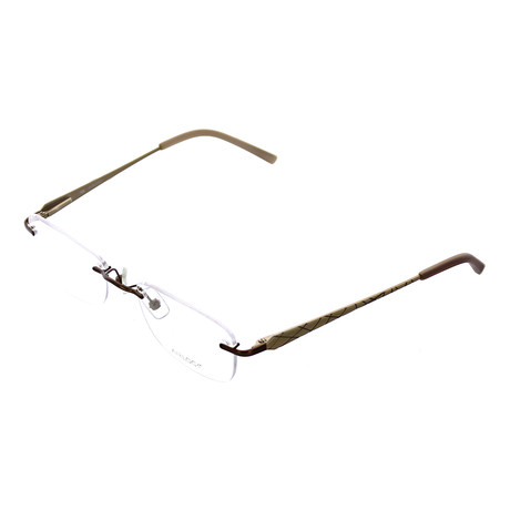 Women's Rectangular Optical Frames // Brown Golden