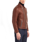 Layton Biker // Red + Brown (M)