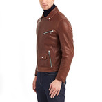 Layton Biker // Red + Brown (M)