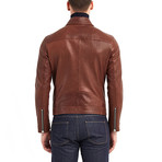 Layton Biker // Red + Brown (M)