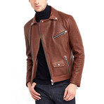 Layton Biker // Red + Brown (M)