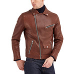 Layton Biker // Red + Brown (M)