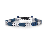 Elbert Bracelet // Silver + Blue