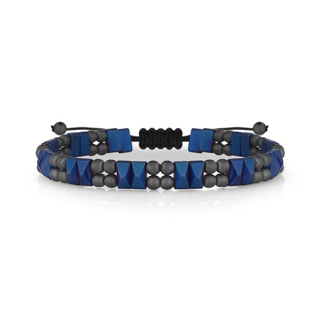Helicon Bracelet // Gray + Navy Blue