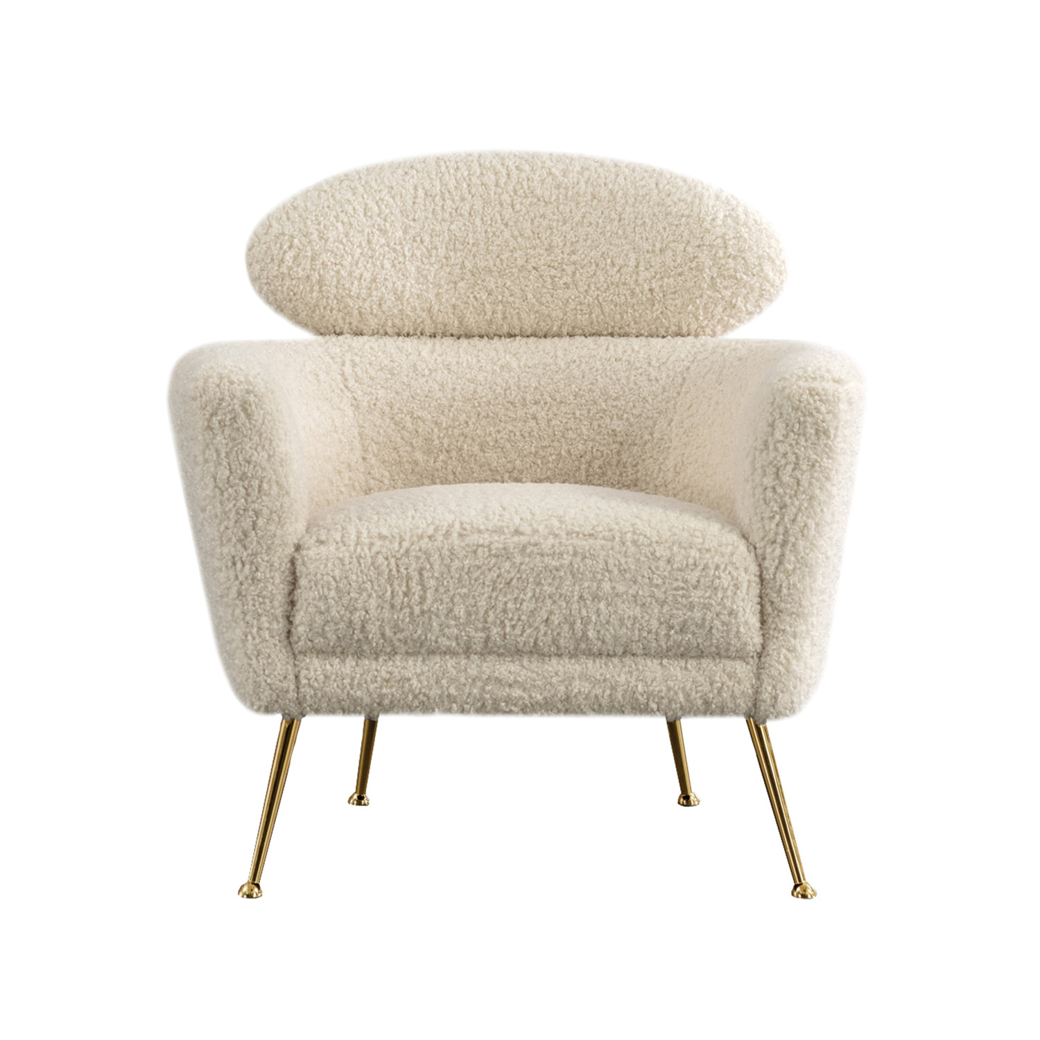 Felice Collection // Modern Soft Accent Chair // Cream - Pasargad