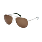 SF157S-045 Polarized Sunglasses // Silver + Brown