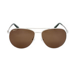 SF157S-045 Polarized Sunglasses // Silver + Brown