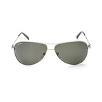 SF167S-756 Sunglasses // Shiny Yellow Gold + Gray Green