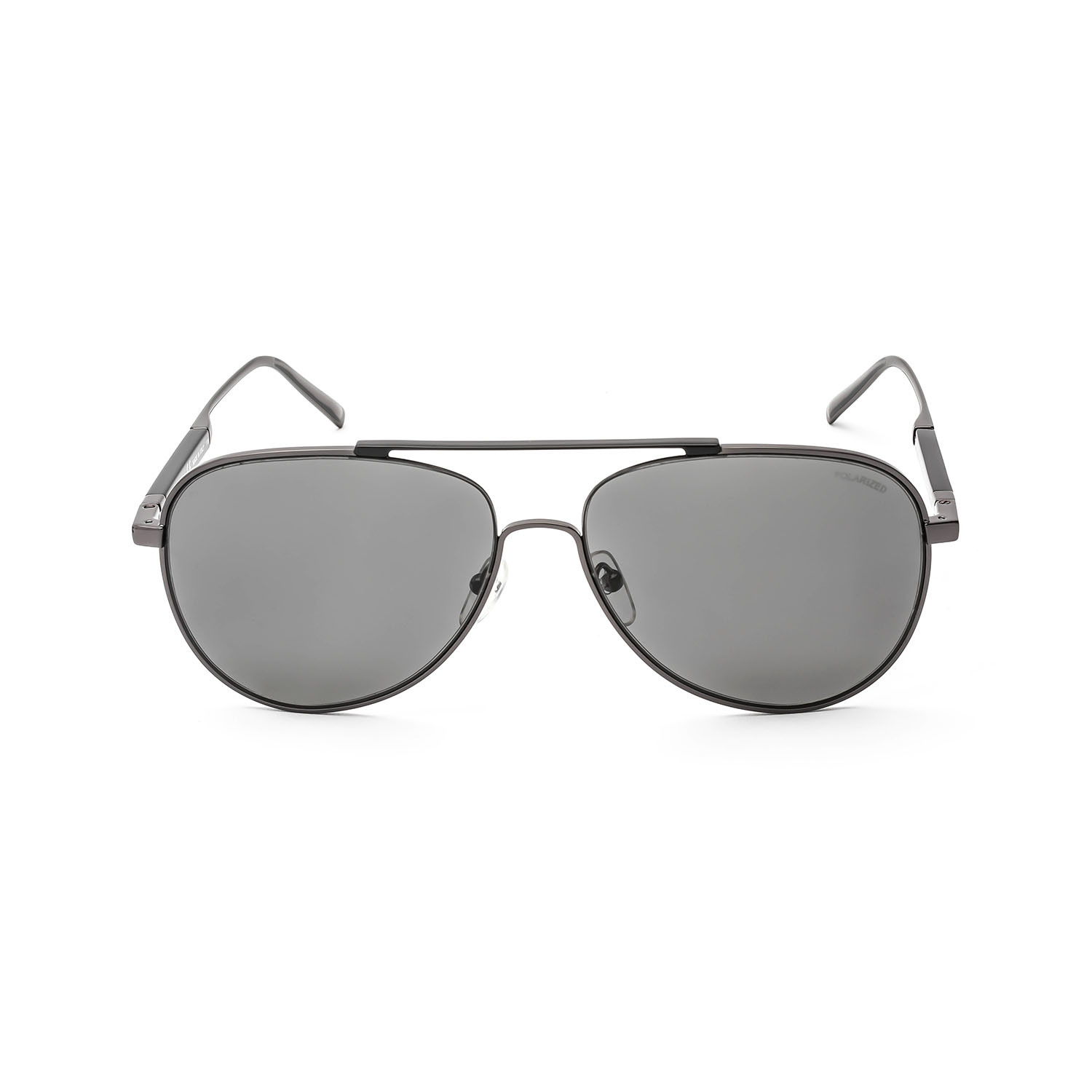 SF174S-021 Sunglasses // Shiny Dark Gunmetal + Black - Salvatore ...