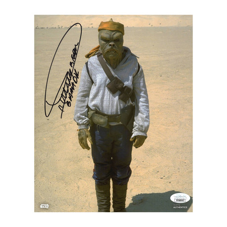 Autographed Photo // Star Wars "Barada" // Dickey Beer