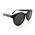 Unisex GG0416SK Round Sunglasses // Black + Gray