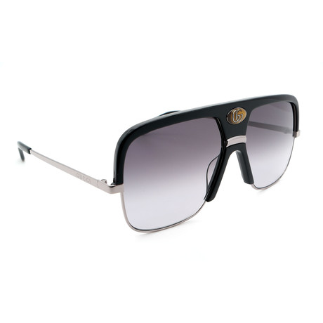 Unisex GG0478S Oversized Limited Edition Aviator Sunglasses // Black