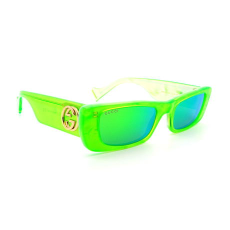 Unisex GG0516S Limited Edition Narrow Sunglasses // Green
