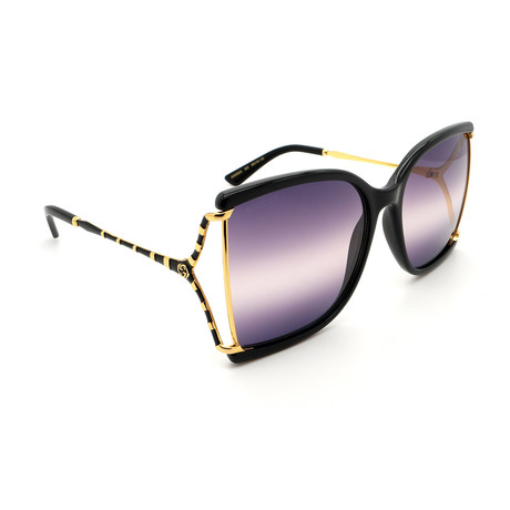 Unisex GG0592S Sunglasses V1 // Black + Gold
