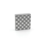 Checkmate Tie Magnet // Silver