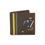 Brasai Leather Bi-Fold Wallet // Multicolor