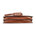 The Magus // Leather Briefcase // Almond Brown