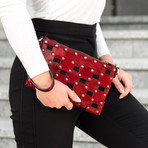 Gone Girl // Leather Clutch // Red
