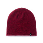 Slap Knit Beanie // Aubergine + Gray