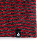 Linea Beanie // Anthracite + Red