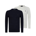 Handsome Pullover 2-Pack // Navy + White (L)