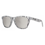 Men's Frogskins Light Grips Sunglasses // Matte Clear Chrome + Silver Iridium Mirrored