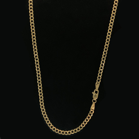 Solid 18K Gold 3.0mm Thick Cuban Curb Link Chain Necklace (20")