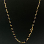 Solid 18K Yellow Gold 3MM Figaro Link Necklace (20")