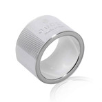 Gucci Mille Righe Sterling Silver Band Ring (Ring Size: 4.75)
