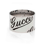 Gucci 18k White Gold Band Ring II (Ring Size: 6.75)