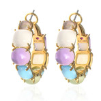 Roberto Coin 18k Yellow Gold Amethyst Hoop Earrings