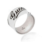 Gucci 18k White Gold Band Ring II (Ring Size: 6.75)