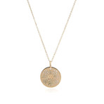 Gucci Icon 18k Yellow Gold + Enamel Pendant Necklace