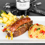 RUM Infused Party Pack Burger, Bratwurst, & Hot Dog // 48 Servings