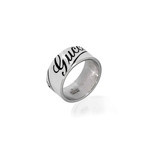 Gucci 18k White Gold Band Ring I (Ring Size: 5.75)