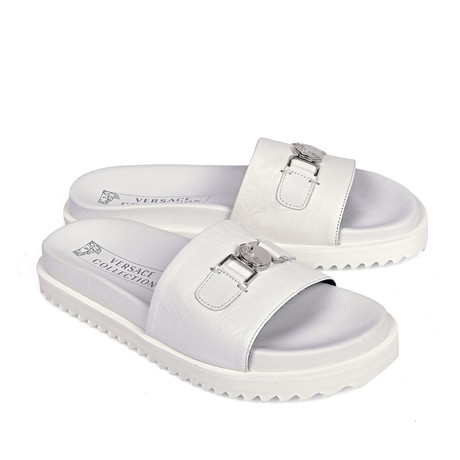 Versace Collection // Slides // White (Euro: 39)