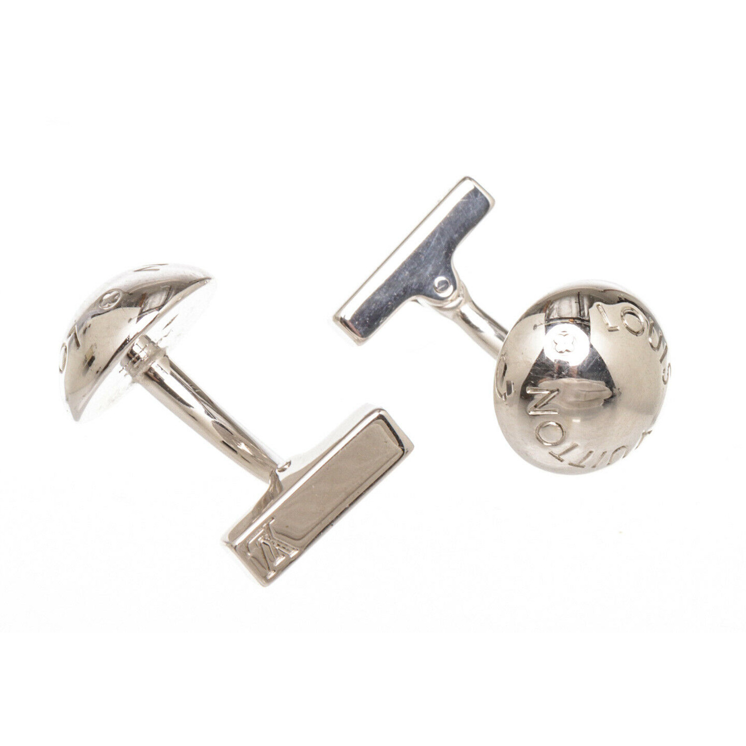 Men&#39;s Cufflinks + Case // Silver + Brown Case // Pre-Owned - Louis Vuitton - Touch of Modern