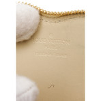 Women's Cheetah Vernis Leather Heart Coin Wallet LTD // Cream + Pink // Pre-Owned