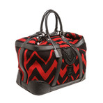 Unisex Grimaud Vail Blanket Luggage Canvas Travel Bag // Black + Red // Pre-Owned