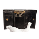 Men's Epi Leather 6 Key Holder // Black // Pre-Owned